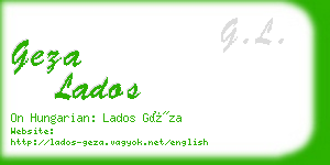 geza lados business card